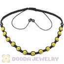 Fashion TresorBeads necklace with yellow Czech Crystal and Hematite beads