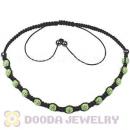 Fashion TresorBeads necklace with green Czech Crystal and Hematite beads