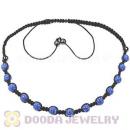 Fashion TresorBeads necklace with blue Czech Crystal and Hematite beads