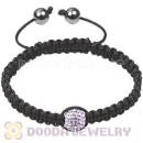 Fashion handmade TresorBeads Macrame Bracelets with Lilac Crystal and Hematite