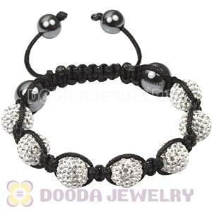 Fashion TresorBeads child bracelets with white pave crystal and hemitite beads