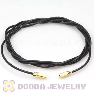 Royal blue Leather Bracelets with 925 Silver Ends with 925 Stamped