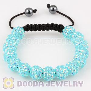 2011 handmade style Bracelets with green plastic Crystal beads and hemitite