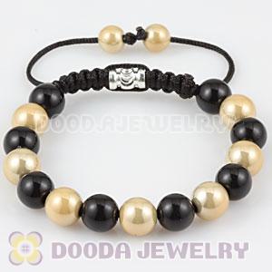 handmade Style Bracelet with Brass and Black ABS plastic bead