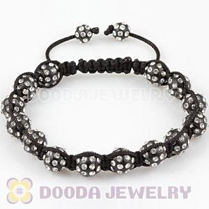 Fashion handmade handmade Inspired Bead Bracelets with black plastic pave Crystal  Beads