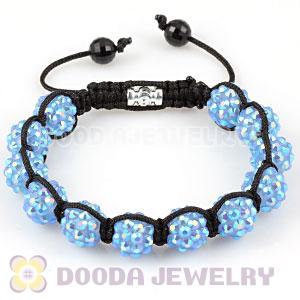 2011 latest handmade style Bracelets with blue crystal plastic Beads