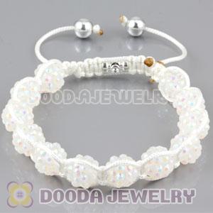 2011 latest handmade style Bracelets with white translucent crystal plastic Beads