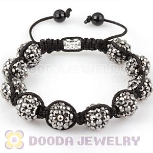 Fashion handmade handmade style Bracelets with Grey crystal plastic Beads