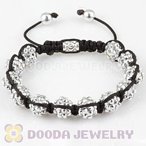 2011 latest handmade style Bracelets with white crystal plastic Beads