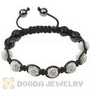 Fashion TresorBeads bracelets with faceted black agate beads and pave crystal