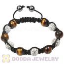 2011 latest TresorBeads bracelets with tiger eye beads and pave crystal beads
