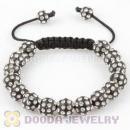 Fashion handmade handmade Inspired Bead Bracelets with black plastic pave Crystal Beads