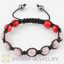2011 handmade Style TresorBeads Bracelets with pink Crystal Ball beads and red coral