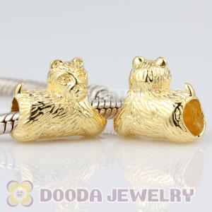 Gold plated Sterling Silver Dingo charms Beads