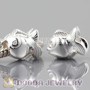 Shiny Sterling Silver Subtropical Fish charm Beads