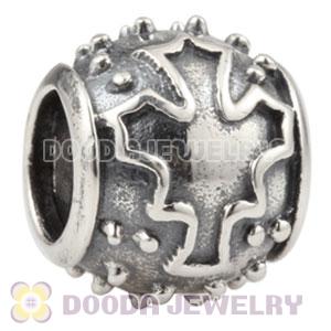 Antique 925 Sterling Silver Canada map charm Bead fits European bracelet