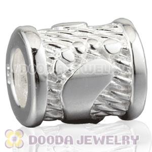 Shiny 925 Sterling Silver Footprint charm Paw Bead fits European bracelet