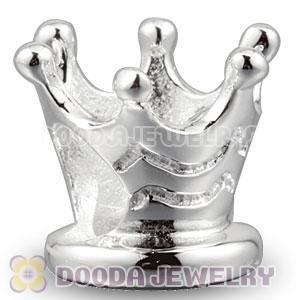 Shiny Sterling Silver Queen Crown charm Beads