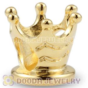 925 Sterling Silver Noble Golden Queen Crown charm Beads