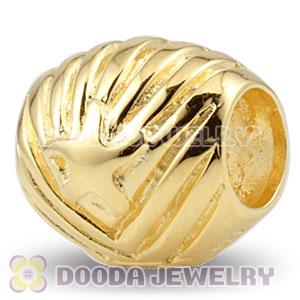 Gold plated Sterling Silver Shell and Starfish charm Beads European compatible