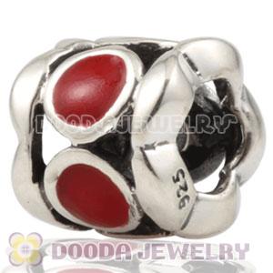 Authentic Sterling Silver Enamel Red Drum Charm Beads European compatible 
