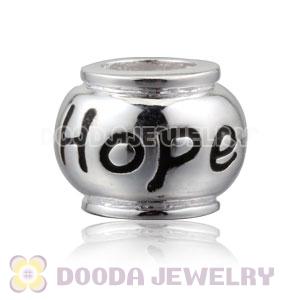 Shiny 925 Sterling Silver HOPE charm Beads European compatible