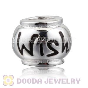 Shiny 925 Sterling Silver WISH charm Beads European compatible