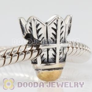 925 Sterling Silver Badminton charm Bead 