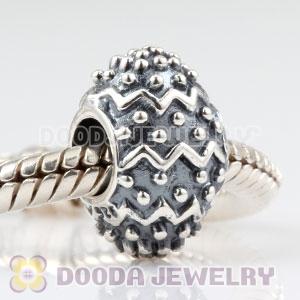 925 Sterling Silver Easter Egg charm Beads