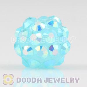 10mm Basketball Wives Green Resin Pave Earring Beads