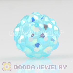 10mm Basketball Wives Green Resin Pave Earring Beads