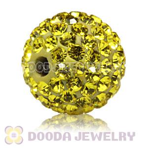 10mm handmade style Pave Yellow Czech Crystal Bead wholesale
