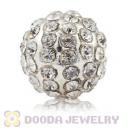 10mm handmade white Alloy Beads with Crystal Wholesale