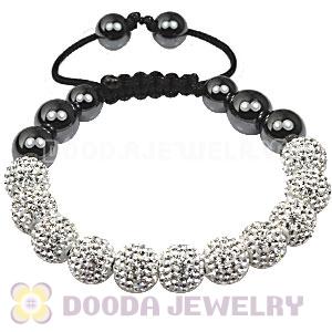 2011 Latest handmade TresorBeads Bracelets with white Czech Crystal and Hematite