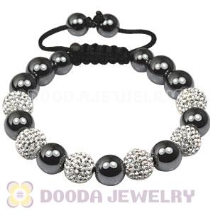 2011 Latest TresorBeads Bracelets with white Czech Crystal and Hematite beads 