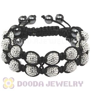 2011 Latest TresorBeads Bracelets with white Czech Crystal and Hematite beads 