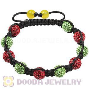 Pave Czech Crystal with Yellow Agate End handmade Inspired Bracelets