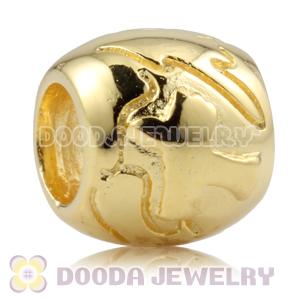 Gold plated Sterling Silver Peace Dove charm Beads