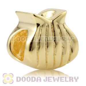 Gold plated Silver purse charm Beads