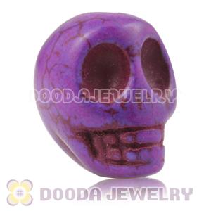 17×18mm Darkorchid Turquoise Skull Head Ball Beads