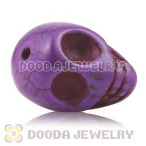 17×18mm Darkorchid Turquoise Skull Head Ball Beads 