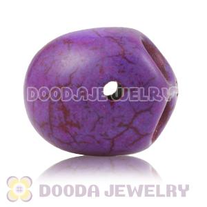 17×18mm Darkorchid Turquoise Skull Head Ball Beads 