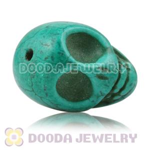 17×18mm Grass Green Turquoise Skull Head Ball Beads 