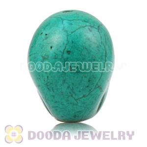 17×18mm Grass Green Turquoise Skull Head Ball Beads 