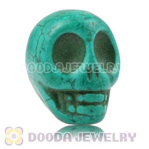17×18mm Grass Green Turquoise Skull Head Ball Beads 