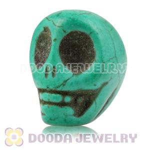 17×18mm Aquamarine Turquoise Skull Head Ball Beads 