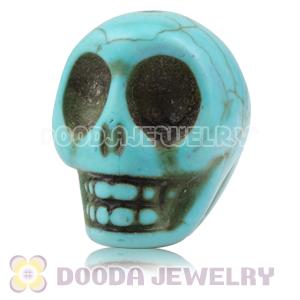 17×18mm Turquoise Skull Head Ball Beads