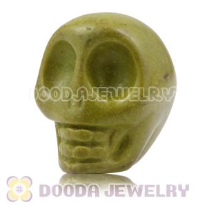 17×18mm Olive Turquoise Skull Head Ball Beads 
