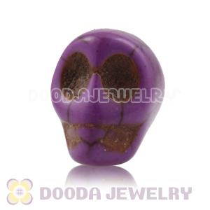 11×12mm Purple Turquoise Skull Head Ball Beads
