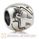 Antique 925 Sterling Silver Peace Dove charm Beads